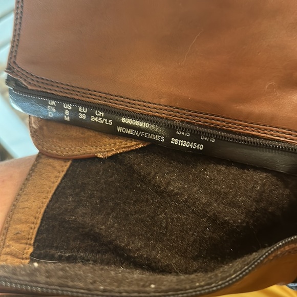 Clarks Brown Zipper Boots with Dark Brown Straps - Picture 7 of 7